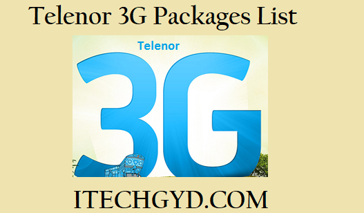 telenor 3g packages